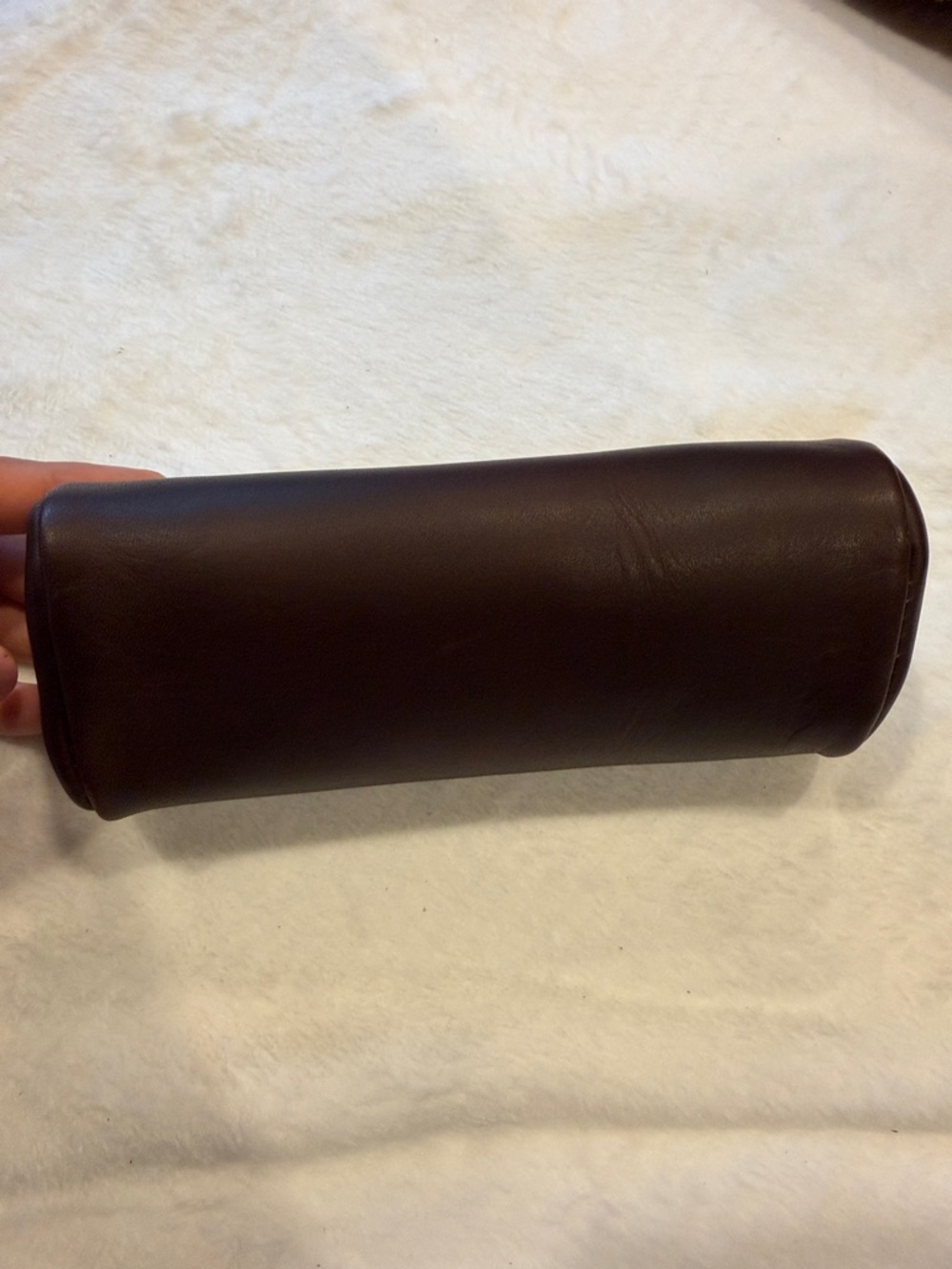 Portland Leather Dark Brown Leather Zip Pouch - Picture 3 of 3